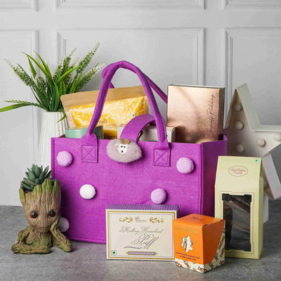 Purple Felt bag Mix_