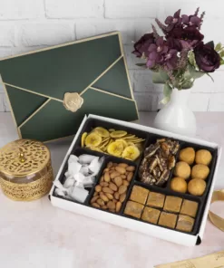 Green Medium Stamping Box - Diwali Gift Packs Online India - Chocovic